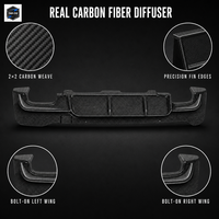 Diffuseur arrière en fibre de carbone pour BMW X4 F26 2014-2018, kit carrosserie de mise à niveau à visser