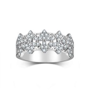 Anillo de Moissanita en Plata de Ley S925, Estilo Europeo Americano de Lujo, Diseño de Marca de Alta Gama, Joyería de Moda para el Dedo Índice - Product Image 1
