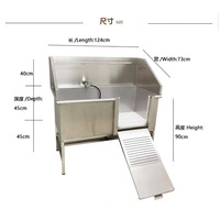 Baignoire de Luxe en Acier Inoxydable pour Animaux de Compagnie, Instrument Vétérinaire Durable, Sèche-cheveux pour Chats et Chiens, Salle de Bain pour Animaux, Nettoyage des Animaux