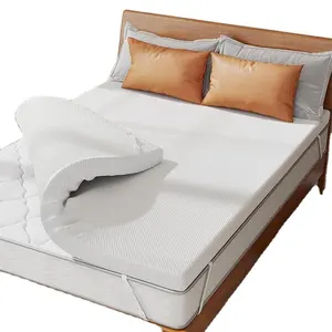 Meilleur prix 3-Inch Cooling Gel Memory Foam Surmatelas Convertible Egg Pad avec Housse Amovible pour Hôtel Appartement