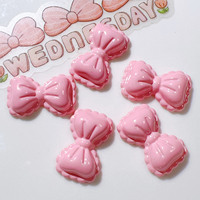 Breloques en résine en gros, nœud papillon, dessin animé, couleur macaron, décoration DIY pour coque de téléphone