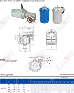 Motor Asíncrono Trifásico Compacto B14 con Montaje de Brida, Impermeable, 0.18-0.55KW, 380V, para Lavado de Autos, Transportadores y Sopladores - Product Image 4