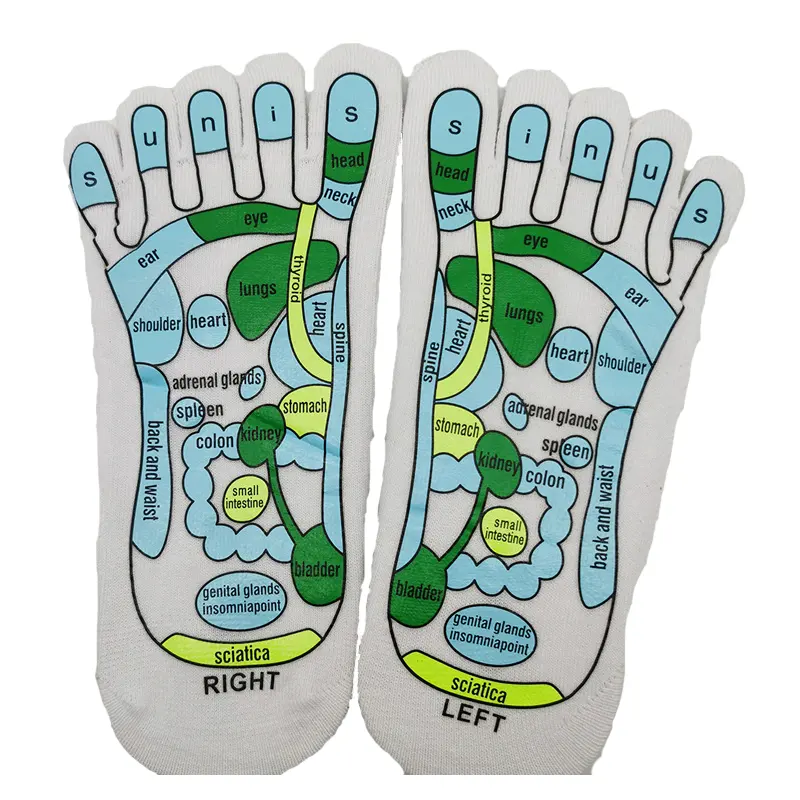 Sıcak satış akupunktur çorap fizyoterapi masaj yorgun ayak refleksoloji çorap ayak noktası çorap