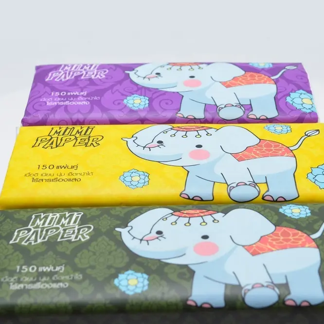 Популярная цветная бумажная бумага для лица со слоном, 100% из натуральной древесной массы, многоцветная поддержка, индивидуальная упаковка