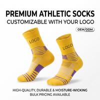 Chaussettes de basketball en tissu éponge avec logo personnalisé, respirantes, à compression, pour hommes, vente en gros, chaussettes de sport athlétiques OEM, chaussettes de course