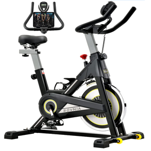 Bicicleta de <span class=keywords><strong>Spinning</strong></span> para Cardio en Casa, con Volante Silencioso, <span class=keywords><strong>Stages</strong></span> Happy Gym, American Gym, Equipo de Ejercicio para Fitness en Casa, Fabricada en EE. UU. - Product Image 1