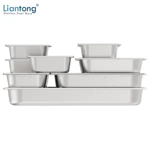 Durable Full Size Stainless Steel Steam Table Pan Gastronorm Food Container GN Pan for Hotel Buffet Food Warmer Chafing Dish