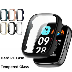 Funda Rígida de PC para <span class=keywords><strong>Xiaomi</strong></span> Redmi Watch 3 Active Case Lite 6 5 4, Protector de Pantalla de Vidrio Templado con Cobertura Total - Product Image 4