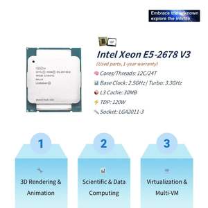 PANDL X99-P4 NUOVA Scheda Madre <span class=keywords><strong>M</strong></span>-ATX con CPU Intel Xeon E5-2678 V3 2678V3 Kit RAM ECC DDR4 Scheda Madre Xeon X99 - Product Image 3