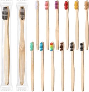 Child-Friendly Soft Fiber Eco-Friendly Wood Toothbrushes with Bamboo Handle Oral Care <b>Tool</b> for Home Whitening - Product Image 1