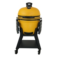 Barbecue Kamado AUPLEX 23 pouces en céramique haut de gamme, fumoir au charbon de bois, grill d'extérieur pour la famille, barbecue en argile pour jardin