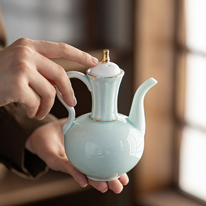 Juego de Decantador de Licor de Cerámica, 5 Piezas, Taza de Sake de Porcelana con Caja de Regalo, Estilo Chino, Regalo Empresarial - Product Image 4