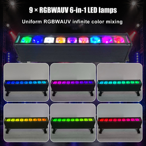 Barra de Luz LED Recargable de 9 x 18 W, 4 Horas de Duración, RGBWAUV 6 en 1, Control de Píxeles Inalámbrico, IP65, para Escenarios, Fiestas, Bodas, Alquiler - Product Image 3