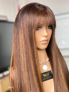 วิกผมยาว13x4 HD แบบมีลูกไม้ด้านหน้าผมสีน้ำตาลมีปมฟอกสีผมที่ดึงออกมาได้ก่อน - Product Image 2