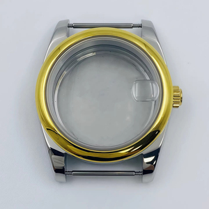 Cassa per <span class=keywords><strong>Orologio</strong></span> in Acciaio Inossidabile 36/39mm Argento/Oro con Vetro Zaffiro per Movimento NH35/36 - Product Image 3