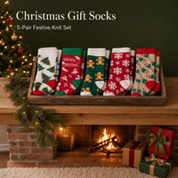 Chaussettes de Noël à motif de sapin de Noël et de flocon de neige, bord côtelé, antibactériennes, usage quotidien, cadeau d'hiver