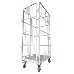 Chariot de transport de marchandises pliable en acier au carbone de grande taille personnalisé Midwell pour entrepôt logistique, conteneur à roulettes 350 kg - Product Image 1