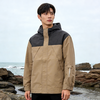 Veste à capuche softshell pour homme adulte, automne, extérieur, fermeture éclair, imperméable, coupe-vent, légère, respirante, équipement pour les voyages et la randonnée