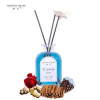 Parfum personnalisé désodorisant de salle de bain diffuseur de roseaux boîte cadeaux en bouteille en verre