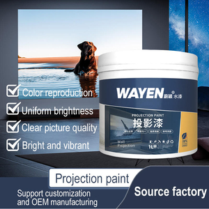 Chất lượng cao nội thất phòng khách tường chiếu sơn dự án đặc biệt chống ánh sáng Rèm chiếu tường tự phủ - Product Image 3