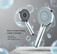 Pommeau de douche hygiénique à prix abordable avec buses en silicone amovibles, anti-obstruction, jet pluie et oxygène, pour salle de bain
