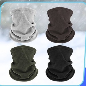 Calentador de cuello de lana de color sólido para mantener el calor en deportes al aire libre para hombres, 19x19cm, máscara facial para ciclismo, protector de cuello - Product Image 1