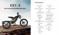 Vélo de montagne électrique pour adultes |   Sans balais |   Cadre en alliage d'aluminium |   Moteur central au lithium |   Sportif |   Portée de 45 km |   Contrôle qualité complet 48V