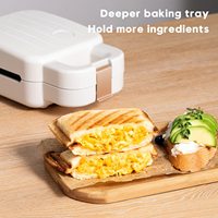 Plaques antiadhésives de haute qualité Grille-pain domestique 3 en 1 Gaufrier à gâteau Sandwich Maker