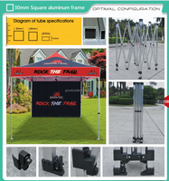 Tente Pliante Pop-Up d'Exposition 3x3 Personnalisée pour Événements, Chapiteau d'Affaires avec Drapeau