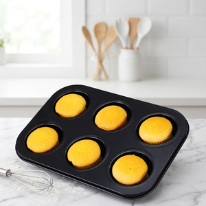 6&12 Cups Nonstick Muffin Pan <b>Set</b>, Carbon Steel Flat Bottom Cupcake Tray, <b>Bakeware</b> for Kitchen Baking & Pastry Tools - Product Image 4