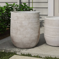 Pots de ciment modernes et vintage pour la maison Nouveau pot de plantes en pierre de fibre pour l'extérieur et l'intérieur Trous chinois de drainage biodégradables et durables