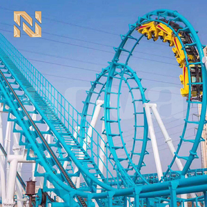Montañ<span class=keywords><strong>a</strong></span> Rusa Gigante de 16 Asientos, 90kw, Pista de 500m, Velocidad Máxima de 70km/h, Acero FRP, Color Personalizado, Atracción de Parque de Diversiones, 120s de Funcionamiento Continuo - Product Image 1