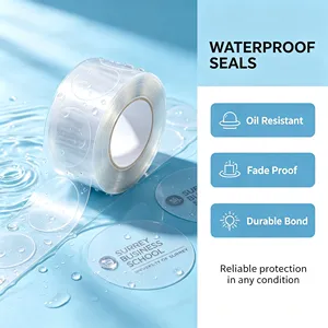 Etiquetas Rectangulares de Vinilo Autoadhesivas Transparentes, Resistentes al Agua, con Acabado Brillante para Empaquetado - Product Image 2