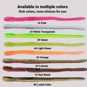 Leurre ver <span class=keywords><strong>de</strong></span> nouilles appât souple avec plomb inséré ver <span class=keywords><strong>de</strong></span> <span class=keywords><strong>terre</strong></span> artificiel coulant sans poids pour achigan à grande bouche et poisson mandarin - Product Image 6