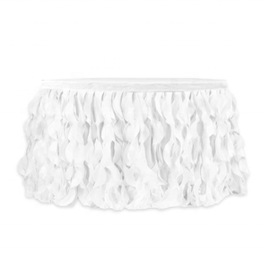 웨딩용 러플 컬리 윌로우 오간자 튜튜 테이블 스커트 디자인 - Product Image 1