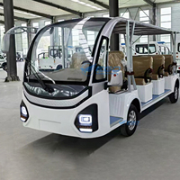 Bus touristique fermé personnalisé Navette électrique 14 places alimentée par batterie au lithium de qualité supérieure