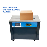 Outil de cerclage électrique semi-automatique PP/PET, machine de cerclage de cartons de type boîte à plateforme haute
