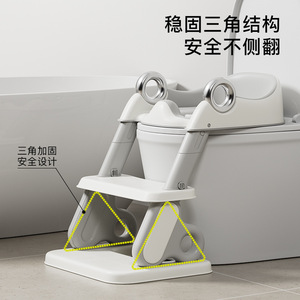 ที่นั่งชักโครกเด็ก Baby Guard Town พร้อมบันไดเหยียบ วัสดุ PP ป้องกันการลื่น 360 องศา สำหรับฝึกการขับถ่ายของเด็กเล็ก - Product Image 3