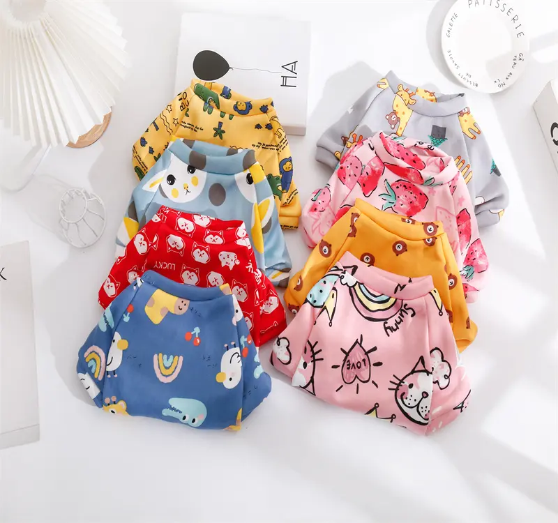 Shape Pet Clothes Luxury Comfortable Dog Shirt High Quality Cartoon Customized Logo Color Box CLASSIC Dog Clothing Animal 2pcs