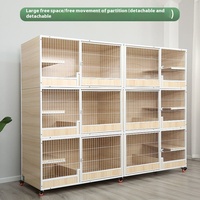 Cage à chat d'intérieur Kih super grande à trois niveaux, armoire de reproduction multi-niveaux Tejia, maison pour animaux de compagnie en liquidation