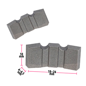 LAANCI 10 unidades de segmentos de broca de diamante de 22x10x4.4mm con dientes ondulados y <span class=keywords><strong>base</strong></span> de arco para perforación en húmedo de 25-500mm en hormigón, hormigón armado y piedra - Product Image 4