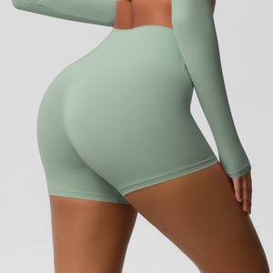Shorts de Yoga Personalizados de Cintura Alta, Shorts Deportivos para Mujer con Efecto Levanta Glúteos, Transpirables, para Correr, Fitness y Deportes - Product Image 4
