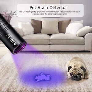 Linterna de luz UV LCD de 395nm/365nm, recargable por USB, Gel para uñas, antorcha de curado, gato, <span class=keywords><strong>tiña</strong></span>, marcador de manchas de orina, lámpara de dinero de mineral - Product Image 2