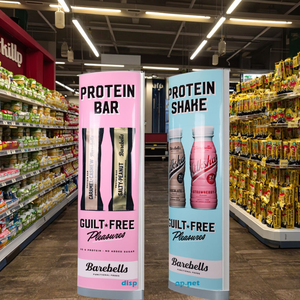 Tùy chỉnh pop-up hiển thị các tông đứng giá rẻ có thể gập lại giấy Totem xoay cơ sở chất lượng hiển thị đứng - Product Image 5