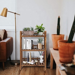 VENTA CALIENTE Soporte para plantas <span class=keywords><strong>Madera</strong></span> Constante Vertical Antideslizante Escalera para plantas Estante para plantas al aire libre - Product Image 5