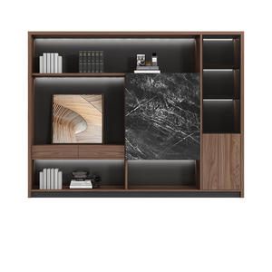 Classeur de bureau en bois moderne de style industriel Cloison basse pour imprimante à thé pour le stockage d'archives à domicile à l'hôpital - Product Image 3