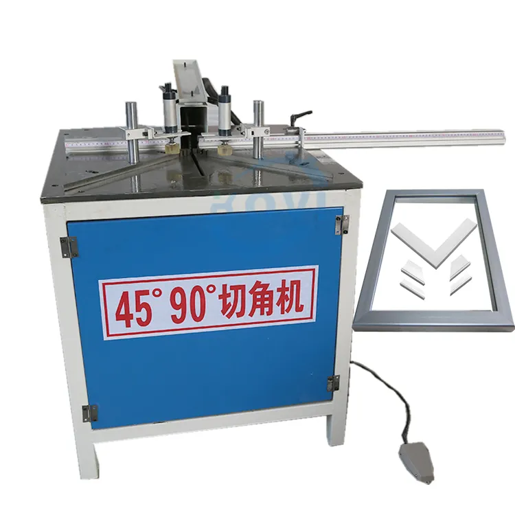 Foto marco de aluminio máquina de corte de ángulo de 45 grados de precio de la máquina