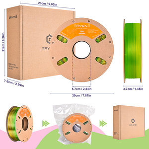 Filament <span class=keywords><strong>TPU</strong></span> 95A de couleur arc-en-ciel de 1,75 mm de diamètre, tolérance 3D, pour impression 3D créative, fabriqué par <span class=keywords><strong>ERYONE</strong></span> Factory. - Product Image 6