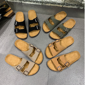 2026년 신제품 맞춤형 도매 코르크 샌들 (여성/남성용) 오픈토 여행 슬라이드, 이중 버클, 미끄럼 방지 밑창, 야외용 - Product Image 2
