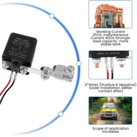 Interrupteur de batterie universel 2V 200A, relais intégré, télécommande sans fil, déconnexion de la batterie de voiture, interrupteur principal d'isolation